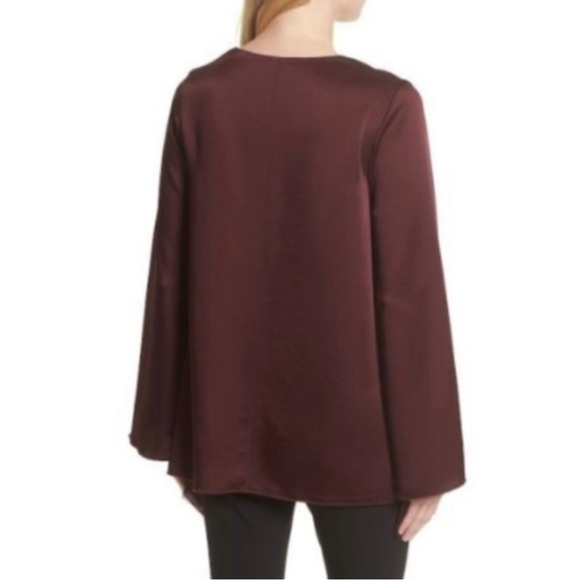 Elizabeth & James Heath Ruffle Hem Top Maroon - Picture 5 of 5